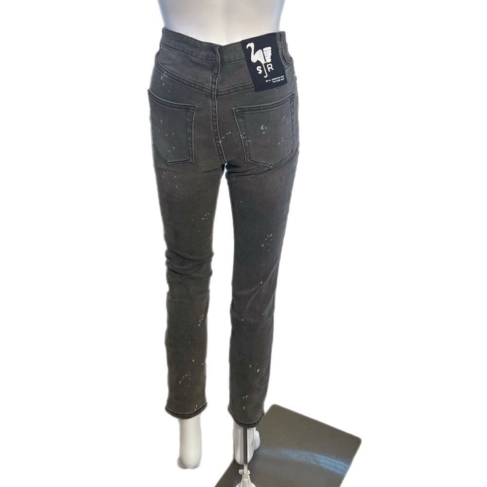 NWT FP X Sandrine Rose High Rise Skinny Mom Jean - Grey Polka (25)